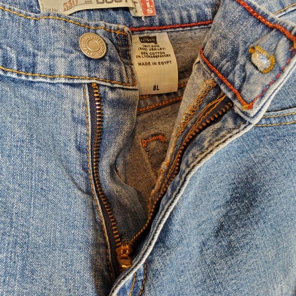 Levi's 550 Relaxed Boot Cut sz 8L Women's Jeans Medium Wash EUC - Picture 11 of 12